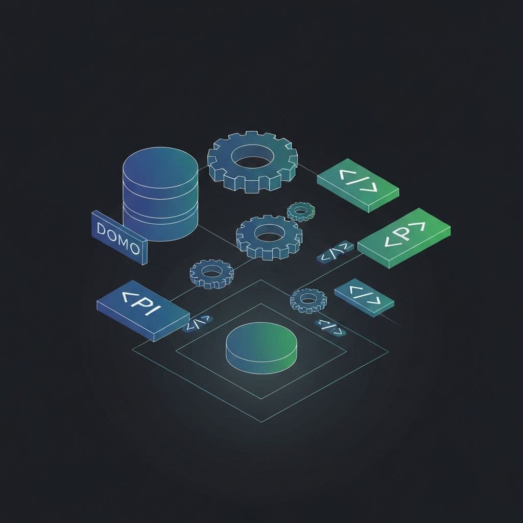 Interconnected software components illustration